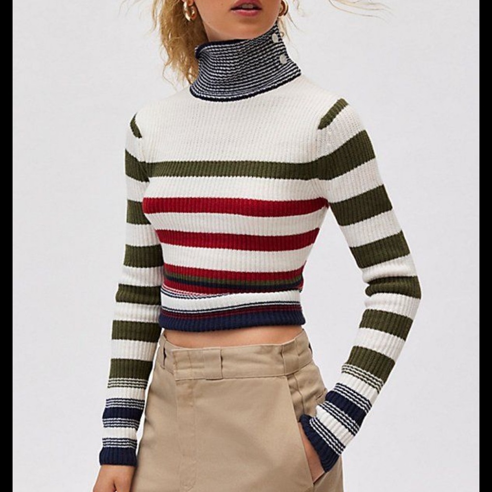 Urban Outfitters BDG New With Tags Multicolor‎ Striped Turtleneck Sweater